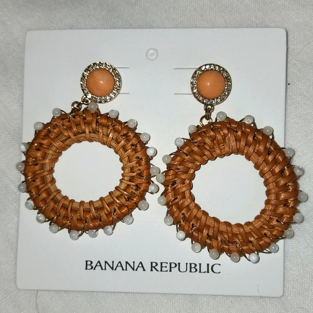 Banana Republic Rattan Earrings